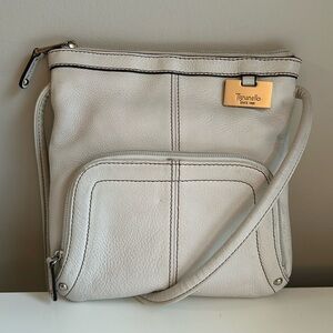 Tignanello Leather Crossbody Bag in White